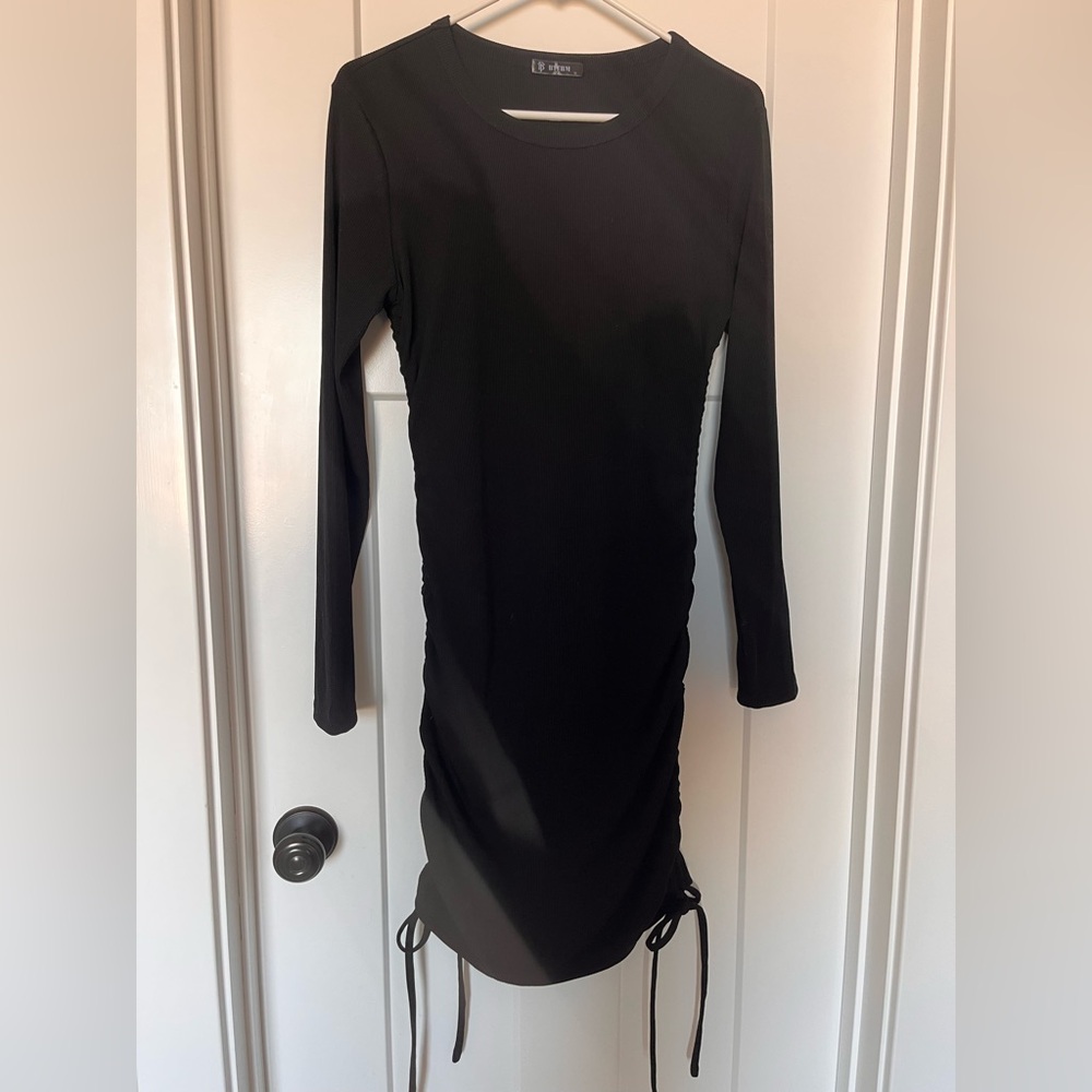 Elegant Black Long Sleeve Dress